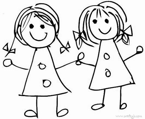 CraftyJC Cards: Best Friends – Free Digi Stick People Drawings, People Drawings, Friends Clipart, Stick People, Broderie Simple, Stick Figure Drawing, Friends Art, Drawings Of Friends, Girly Drawings