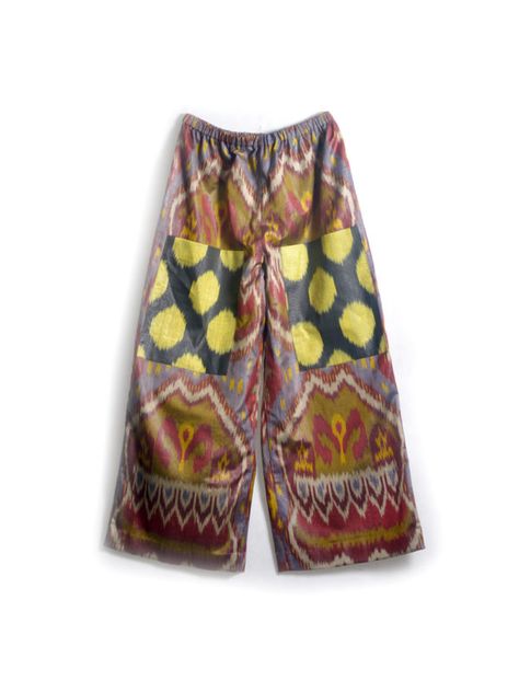 Ikat Pants, Ikat Skirt, Uzbek Ikat, Pareo Sarong, Silk Ikat, Ikat Fabric, Special Occasion Outfits, Pants With Pockets, Artist Style