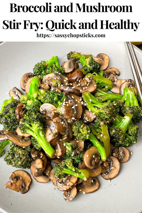 This simple broccoli and mushroom stir fry recipe combines tender broccoli, meaty mushrooms, and a savory sauce that will feel satisfying. Brocolli And Mushroom Stirfry, Sauteed Mushrooms And Broccoli, Mushroom Broccoli Stir Fry, Beef Broccoli Mushroom Recipes, Ways To Cook Mushrooms, Broccoli And Mushrooms Recipes, Mushroom Broccoli Recipes, Mushroom And Broccoli Recipes, Broccoli And Mushroom Recipes