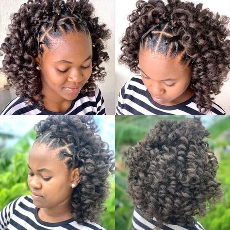 Cris Cross Crochet Hair, Jamaican Bounce Wand Curl, Jamaican Bounce Crochet Hairstyles Updo, Crochet Wand Curls, Crochet Styles For Kids, Short Crochet Hairstyles For Black Women, Jamaican Bounce Crochet Hairstyles, Crocheted Hairstyles, Crochet Bob Hairstyles