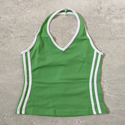 Green Shirt Y2k, Halter Neck Tops, Sporty Shirt, 00s Mode, Halter Shirt, Neck Halter Top, 2000s Fashion Outfits, Halter Neck Top, Halter Tops