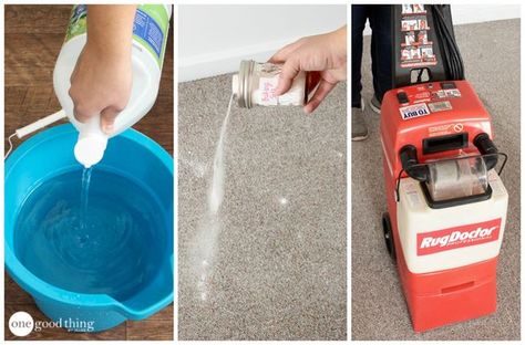 How To Make A Natural Carpet Cleaning Solution | One Good Thing By Jillee | Bloglovin’ Bookends Diy, Homemade Carpet Cleaner Solution, Natural Carpet Cleaning Solution, Homemade Carpet Cleaning Solution, Diy Cleaning Wipes, Carpet Cleaner Solution, Dry Carpet Cleaning, Carpet Cleaning Business, Carpet Cleaner Homemade