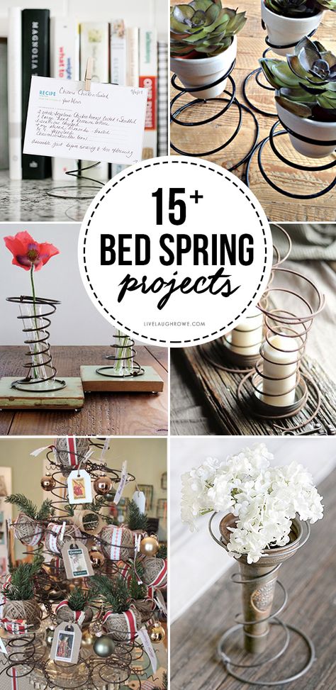 Mattress Spring Crafts, Horimiya Miyamura, Rusty Bed Springs, Old Bed Springs, Bed Spring Crafts, Bed Spring, Crafts Spring, Diy Vintage Decor, Old Beds