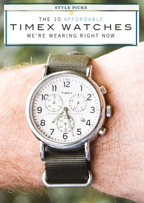 The 10 Affordable Timex Watches We're Wearing Right Now Mens Watches Affordable, Timex Watches, Mens Chronograph, Gold Watch Men, Chronograph Watch Men, Mens Watches Black, Mens Fashion Urban, Fashion For Men, Telling Time