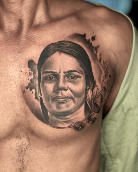 Mom portrait tattoo. . . . . #tattoo #tattoos #tattooed /#portrait #momportrait #amma #wife #wifeportrait #kochi #kochigram #kerala #keralagram #tattooartist #sachutz Mom Portrait Tattoo, Mom Portrait, Ganesh Tattoo, Band Tattoo Designs, Tiger Tattoo Design, Band Tattoo, Arm Tattoos, Tiger Tattoo, Arm Tattoos For Guys