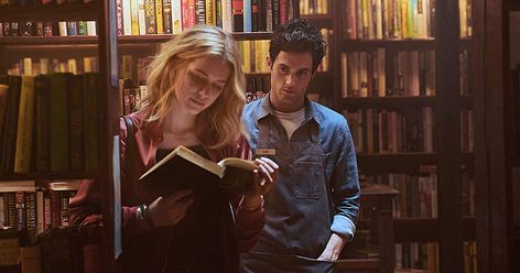 There’s no turning back for these star-crossed bibliophiles... Dan Humphrey, Elizabeth Lail, Emily Fields, Penn Badgley, Thought Patterns, Ted Bundy, Love Anniversary Quotes, Rosamund Pike, Gone Girl