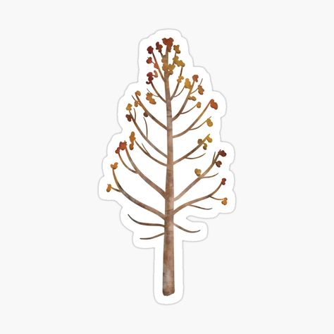 Redbubble Stickers, Aesthetic Brown, Autumn Tree, Aspen Trees, Quotes Aesthetic, Tree Silhouette, Coloring Stickers, Best Friend Quotes, Brown Paper