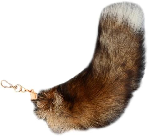 homeemoh Faux Animal Tail Keychain Fluffy Faux Fur Tail Pendant 15.75 Inch Long Tail Charms Keyring Holder for Handbag Backpack (Brown - Black) at Amazon Men’s Clothing store Coyote Tail, Tail Keychain, Animal Tails, Animal Fur, Fake Fur, Star Images, Long Tail, Real Fur, Handbag Backpack