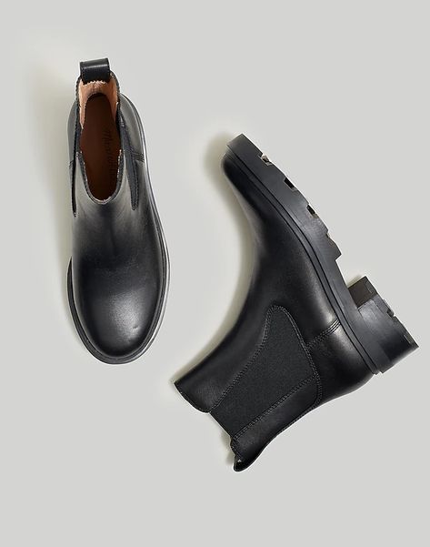 Madewell Chelsea Boot, Madewell Boots, Brogue Chelsea Boots, Platform Chelsea Boots, Madewell Shoes, Black Chelsea Boots, Fall Fits, Leather Boots Women, Leather Chelsea Boots