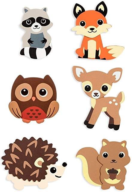 Amazon.com: woodland cutouts Woodland Animals Theme, Animal Cutouts, Woodland Critters, Baby Shower Woodland Theme, Little Animals, Animal Head, Woodland Theme, Woodland Party, Tracing Worksheets