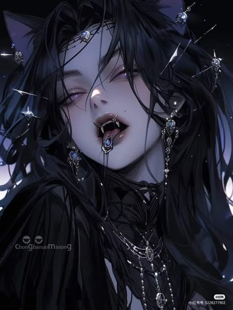 Goth Mommy Pfp, Vampire Anime Female, Goth Anime Pfp, Girl With Purple Hair, Anime Purple Hair, Anime Purple, Anime Community, Gothic Fantasy Art, Vampire Girls