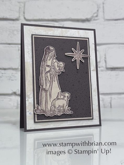 Red Christmas Cards, Nativity Scene Silhouette, Nativity Christmas Cards, Stamped Christmas Cards, Create Christmas Cards, Religious Christmas Cards, Unique Christmas Cards, Falling Snow, Stampin Up Christmas Cards