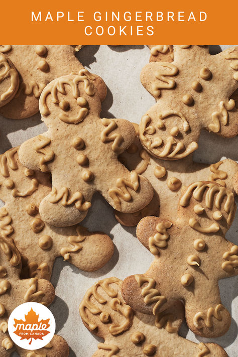 Cozy up with the delightful aroma of Maple Gingerbread Cookies! These spiced treats are perfect for warming your heart and home. Infused with rich maple syrup and a hint of ginger, they’re a festive must-have for your holiday gatherings! Maple Gingerbread Cookies, Maple Cookies, Maple Butter, Christmas All Year, Ginger Bread Cookies Recipe, Gingerbread Recipe, Gingerbread Man Cookies, Golden Syrup, Cookie Pie