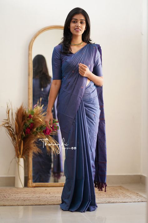 Nakshatra Formal Saree, Cotton Saree Blouse Designs, Saree Wearing Styles, Sarees For Girls, Simple Saree Designs, Cotton Saree Designs, Simple Kurta Designs, Indian Saree Blouses Designs, Simple Sarees