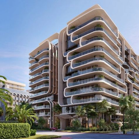 Zaha Hadid Buildings, Surfside Florida, Condominium Architecture, Condominium Design, Hotel Design Architecture, Luxury Condominium, Zaha Hadid Architecture, Apartments Exterior, Property Developer