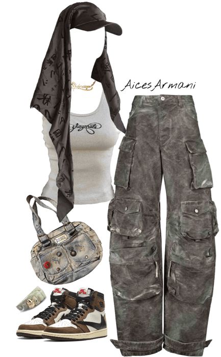 Travis Scott Outfits Ideas Women, Travis Scott Shoes Outfit Women, Travis Scott Concert Outfit Ideas, Travis Scott Outfits Ideas, Travis Scott Concert Outfit, Travis Scott Outfits, Travis Scott Fashion, Travis Scott Concert, 2000s Girl