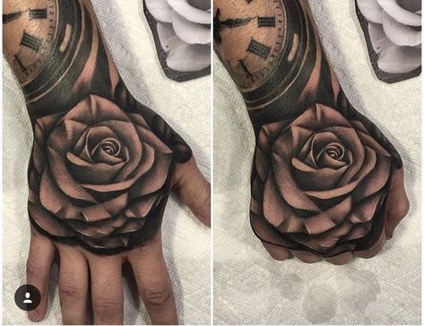 Men Hand Tattoos, Rose Tattoo Cover Up, Hand Tatts, Cover Up Tattoos For Men, Mens Body Tattoos, Best Neck Tattoos, Tattoos Hand, Rose Drawing Tattoo, Rose Hand Tattoo