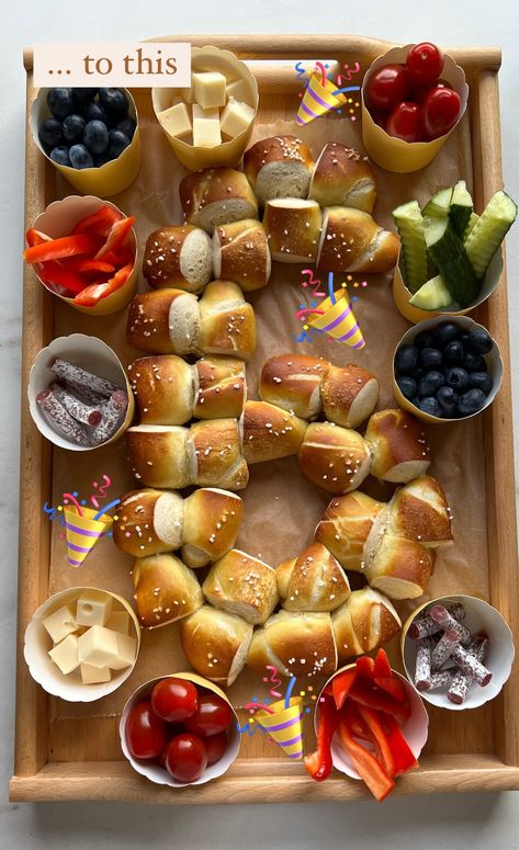 Morning Birthday Party Food Kids, Toddler Party Foods, Birthday Lunch Ideas For Kids, Charcuterie Board Kids Party, Easy Birthday Food, Birthday Finger Foods, Finger Foods For Kids Birthday Party, Birthday Snacks Ideas, 3 Birthday Ideas