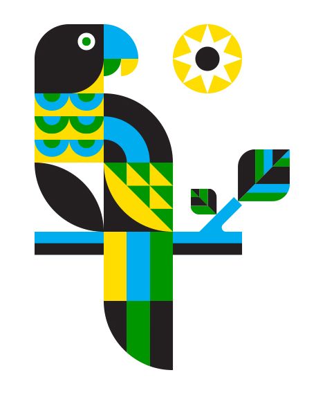 Ty Wilkins Interview Parrot Illustration, Afrique Art, Indian Folk Art, Geometric Animals, Jolie Photo, Bird Illustration, Modern Graphic Design, Geometric Art, Fabric Painting