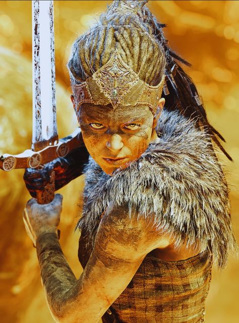 Hellblade Art, Senua Cosplay, Screenshot Challenge, Senua Hellblade, Senuas Sacrifice, Viking Warriors, Celtic Culture, Challenge Accepted, Female Knight