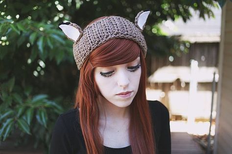 Shika - Handmade Crochet Deer Ear Headband Ear Warmer Animal Ears Headband Doe Animal Ears Headband, Crochet Hooded Cowl, Deer Ears, Crochet Deer, Headband Ear Warmer, Ear Warmer Headband, Ears Headband, Bear Ears, Ear Warmer