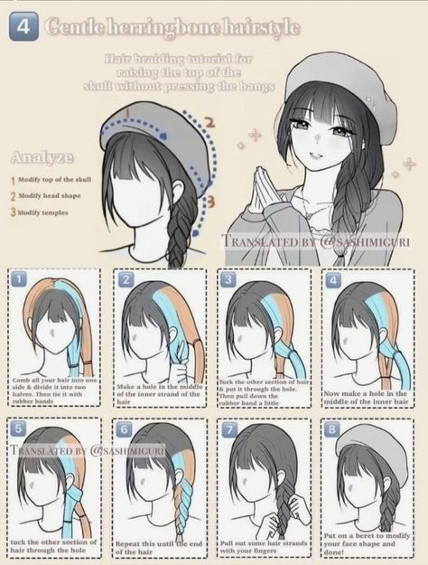 Cool Hair Designs, Hairstyle Examples, Hair Style Korea, Hairstyle Names, Kawaii Hairstyles, Hair Tutorials Easy, Hair Up Styles, Hair Videos Tutorials, Short Hair Styles Easy