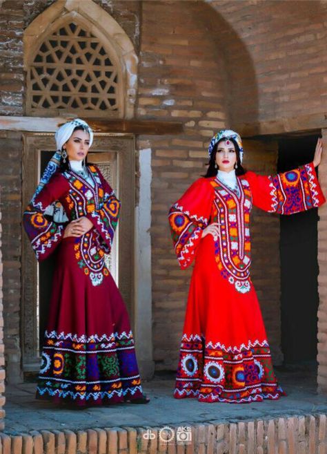 Tajikistan Dress, Tajik Dress, Afghan Wedding Dress, Global Dress, Afghan Fashion, Afghan Clothes, Afghan Dresses, Muslimah Fashion Outfits, Folk Costume