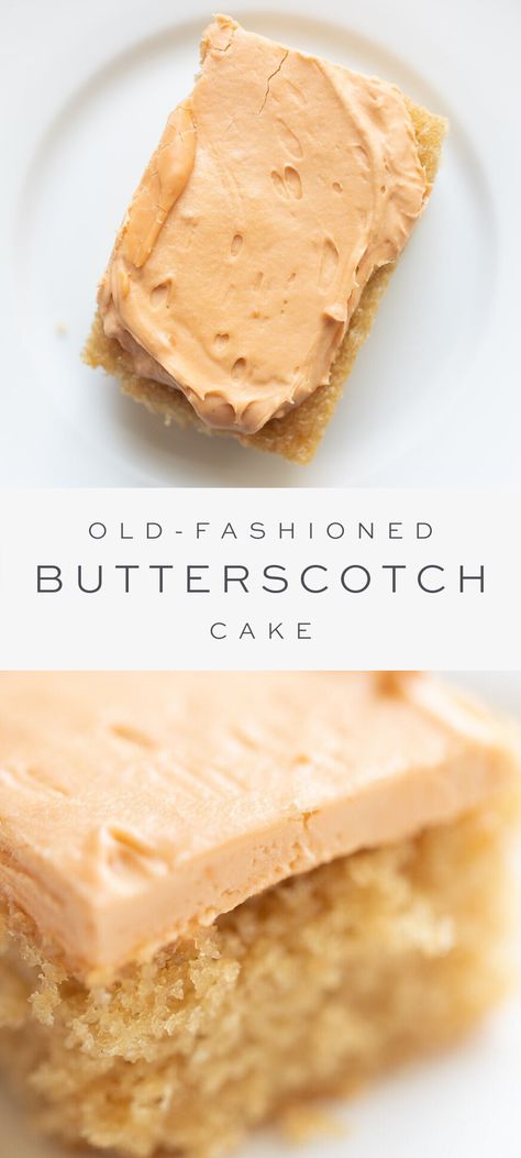 Butterscotch Cake Recipe, Butterscotch Frosting, Butterscotch Recipes, Butterscotch Cake, Julie Blanner, Sheet Cake Recipes, Cupcake Cake, Yummy Sweets, Jelly Roll