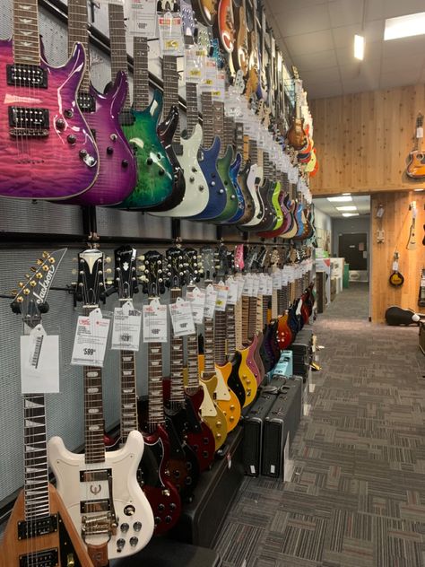 Guitar Aesthetic, Everything All At Once, Rockstar Aesthetic, Guitar Store, Guitar Obsession, Rockstar Gf, Cool Electric Guitars, Guitar Center, How To Play Drums