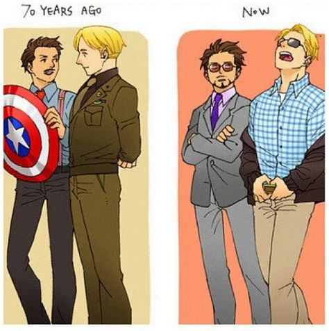 Like father like son Steve And Tony, Funny Marvel, Univers Dc, Marvel Fan Art, Dc Memes, Avengers Memes, Marvel Jokes, Avengers Funny, Marvel Fan