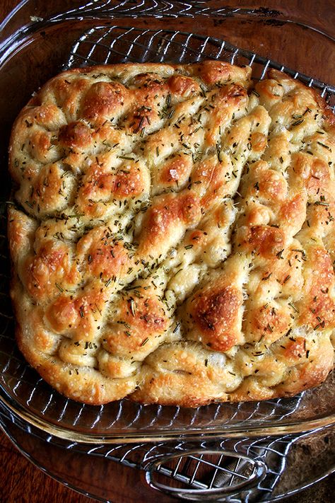 Focaccia Italian Bread Recipes, Blueberry Breakfast Cake, Focaccia Recipe, French Toast Bake, Crumpets, Delicious Pizza, Breakfast Cake, Pizza Bread, Bread Dough