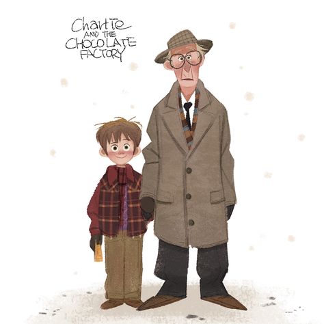 Children Illustration Character, Charlie Chocolate Factory, Design Animation, Illustration Character, Character Design Animation, Chocolate Factory, Animation Design, Cartoon Character Design, Character Design References