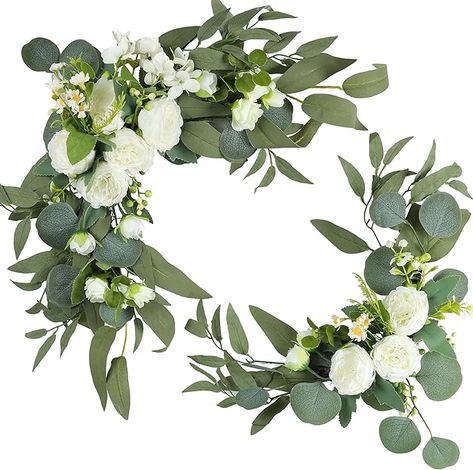 Backdrop Sweetheart Table, Decor For Wedding Reception, Dusty Wedding, Decor For Wedding, Flowers For Wedding, Wedding Arch Flowers, Willow Leaf, Arch Flowers, Floral Swag