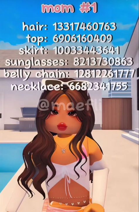 Roblox id codes Roblox Outfit Codes, Brown Hair Roblox Id, Roblox Id Codes, Brown Hair Roblox, Blocksburg Outfit Codes￼, Pelo Cafe, Coding Games, Berry Codes, Code Clothing