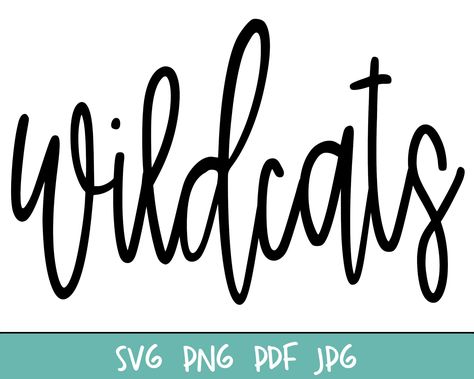 Wildcat Football Svg, Wildcats Svg, Hand Lettering Alphabet Fonts, Game Day Svg, Team Mascots, Hand Lettering Alphabet, Lettering Alphabet Fonts, Craft Room Office, Downloads Folder