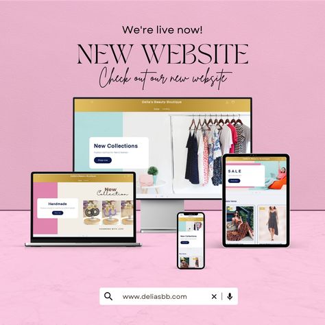 Exciting news! We're thrilled to announce the launch of our revamp website "www.deliasbb.com" Our team has been working to create a site that not only reflects our brands and products, but also provides a seamless and user-friendly experience for our visitors. It made easy for you. If you wanna explore the website and see our newest products, then click our link in the bio Website Launch Poster Design, Website Announcement Ideas, Website Launch Poster, Website Launch Announcement Posts, Website Announcement, Website Launch, Beauty Boutique, Flat White, Design Posters