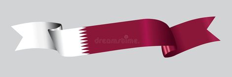 Qatar Logo, Australia Logo, Ribbon Illustration, Qatar Flag, Fabric Ribbon, Food Design, Qatar, Vector Design, Stock Vector