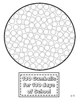 100 Gumballs For The 100th Day, 100 Gumballs For The 100th Day Printable, Prek 100th Day Activities, 100 Days Of School Bubble Gum Machine, 100th Day Of Preschool Activities, 100 Days Of School Gumball Machine, 100 Days Of School Crafts For Preschool, Free 100 Days Of School Printables, 100 Days Of School Prek