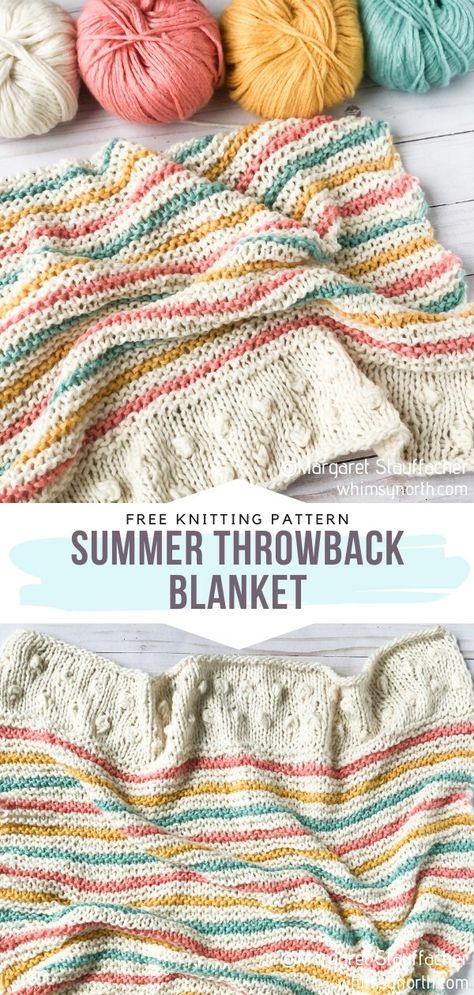 Summer Rainbow Blankets Free Knitting Patterns Knit Baby Blanket Pattern Free, Knitting Patterns Free Blanket, Rainbow Blanket, Loom Knitting Patterns, Baby Knitting Patterns Free, Knitted Afghans, Baby Blanket Knitting Pattern, Free Knitting Patterns, Knitted Baby Blankets