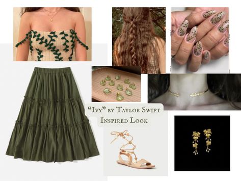 Taylor Swift Ivy Outfit, Eras Tour Ivy Outfit, Ivy Taylor Swift Outfit, Evermore Concert Outfit, Ivy Eras Tour Outfit, Ivy Inspired Outfit, Evermore Inspired Outfits, Evermore Aesthetic Outfits, Evermore Taylor Swift Outfits