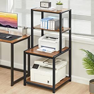 Printer Station, Printer Desk, Printer Table, Printer Storage, Printer Cabinet, Printer Shelf, Kitchen Shelves Organization, Space Saving Desk, Printer Stands