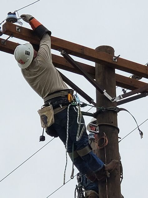 Journeyman Lineman, Electrical Lineman, Power Lineman, Transmission Tower, Heavy Equipment Operator, Line Images, Electrical Work, Photoshoot Idea, Solar Lights