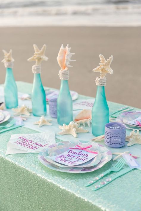 SEA BOTTLES - mermaid bachelorette party Key West Bachelorette Party, Key West Bachelorette, Mermaid Bachelorette Party, Mermaid Bridal Showers, Mermaid Bachelorette, Egg Roll In A Bowl, Awesome Bachelorette Party, Diy Bachelorette Party, Mermaid Parties