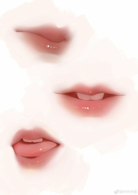 Digital Art Programs, Lips Painting, Anime Lips, Mouth Drawing, 얼굴 드로잉, Oc Inspiration, 얼굴 그리기, Digital Art Beginner, Lips Drawing