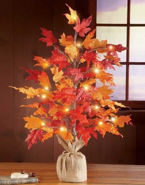 Thanksgiving Church Decorations, Maple Leaf Tree, Autumn Leaves Craft, Neutral Fall Decor, Halloween Tattoo, Wallpaper Home Decor, Leaf Crafts, Fall Outdoor Decor, Deco Boheme