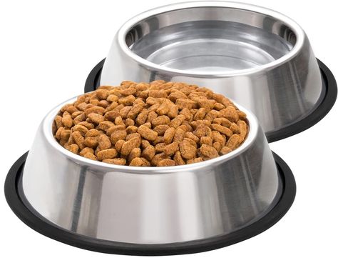 Taglory 2 Pack 2/ 3.5/ 6 Cup Stainless Steel Dog Bowls, Pet Food and Water Bowl with Non-Slip Rubber Base for Small Medium La Cat Water Bowl, Travel Dog Bowl, Stainless Steel Dog Bowls, Elevated Dog Bowls, Puppy Bowls, Cat Dishes, Dog Water Bowls, Cat Food Bowl, Dog Food Bowls