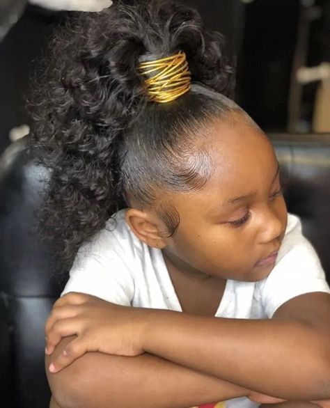 57 Cute Hairstyles for Little Girls – Svelte Magazine Easy Cute Hairstyles For School, Braids Baddie, Cute Ponytail Hairstyles, Curly Hair Ponytail, Ponytail Girl, Cute Hairstyles For School, Weave Ponytail Hairstyles, Lil Girl Hairstyles, Weave Ponytail