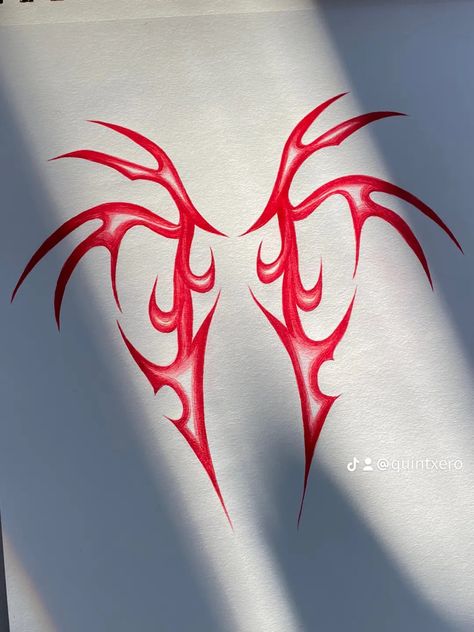 Grunge Sketches, Reflection Tattoo, Bleach Designs, Angel Tattoo For Women, Unique Butterfly Tattoos, Simple Tattoos For Guys, Red Tattoo, Sharpie Tattoos, Star Tattoo Designs