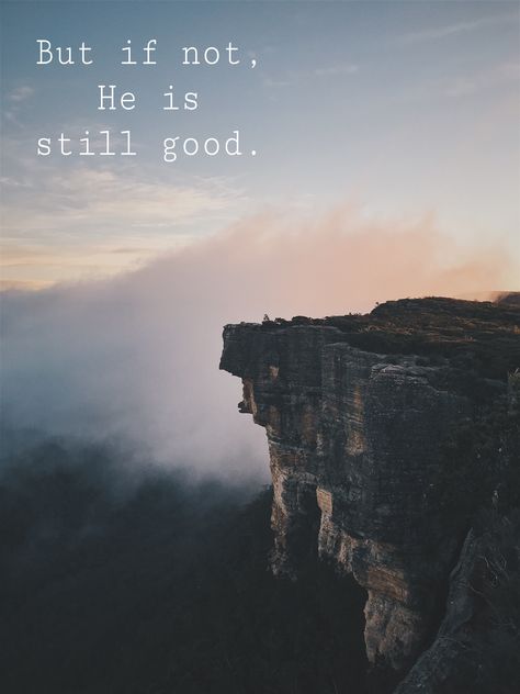 But if not, he is still good. -Daniel 3:18 #bible #biblestudy #bibleverse #biblequotes #God #Jesus #love #heisgood #good But If Not He Is Still Good, And If Not He Is Still Good Wallpaper, God Backgrounds, Best Iphone Wallpaper, He Is Still Good, Iphone Wallpaper Quotes Bible, Bible Verse Wallpaper Iphone, Desktop Photography, Iphone Wallpaper Quotes