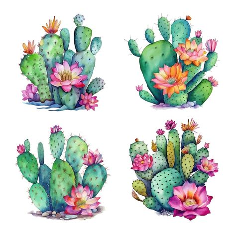 Cactus Images, Cactus Png, Cactus Watercolor, Cactus Clipart, Cactus Illustration, Blooming Cactus, Nature Enthusiast, Watercolor Cactus, Desert Cactus